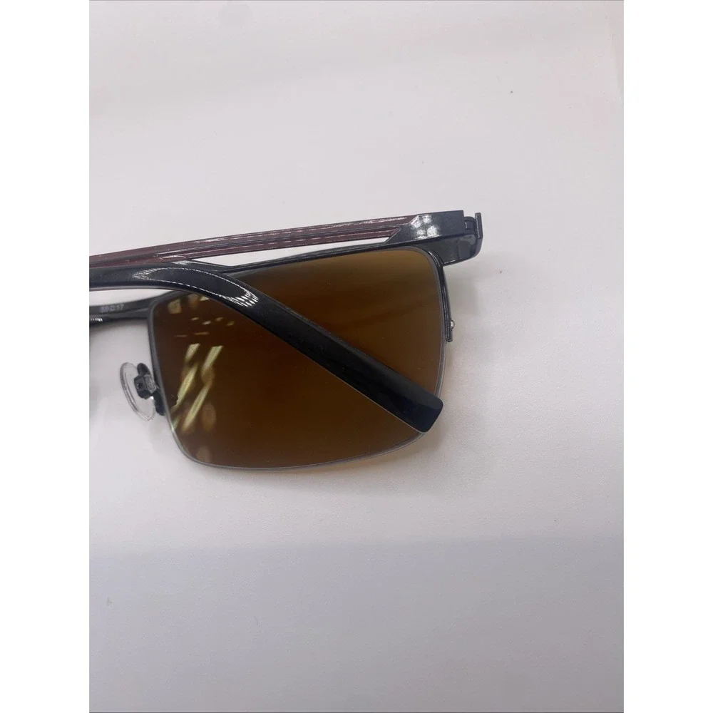 Shaq Sunglasses FRAMES ONLY Zyloware Half Rim 145 Brown 144
